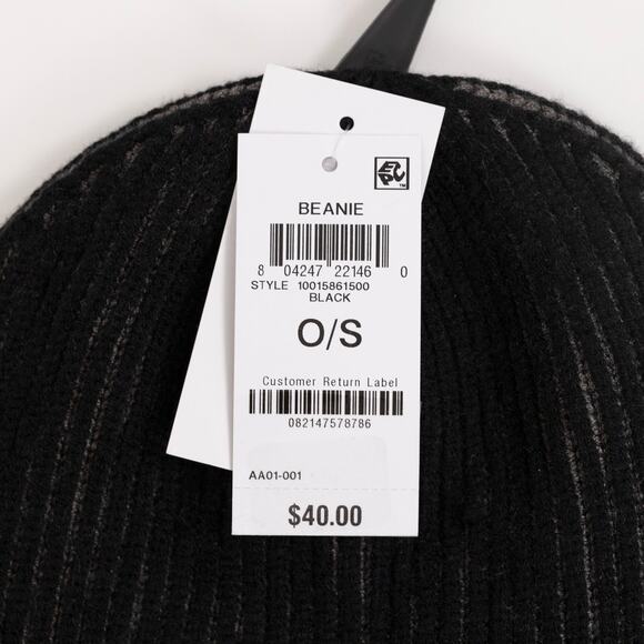 Alfani Men Two-Tone Plated Beanie Black One Size - Picture 7 of 9